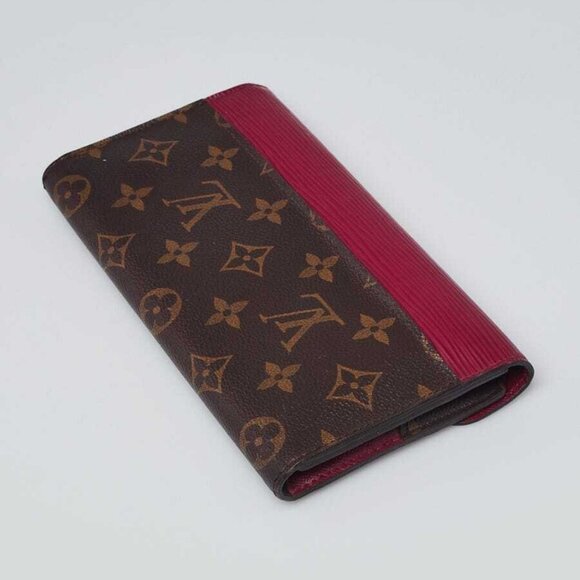 Louis Vuitton Fuchsia Epi Leather and Monogram Canvas Marie-Lou Long Wallet - Picture 2 of 10